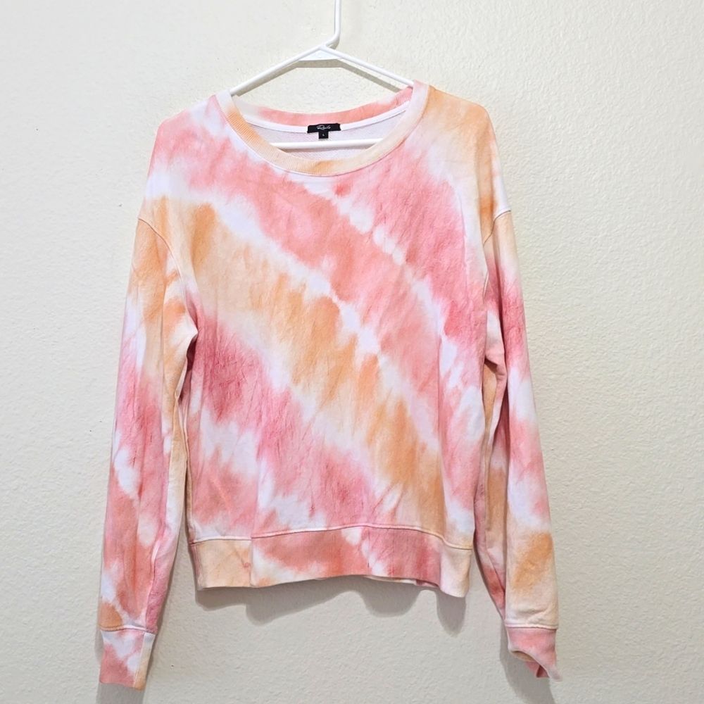 Rails by Revolve Ramona Sunset Tie-dye Cropped Pullover Sweatshirt Size‎ Large